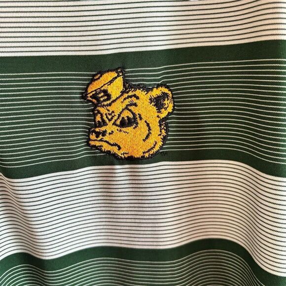 PING Baylor Bears Men's 2XL Green Striped Golf Polo Shirt - Picture 5 of 6